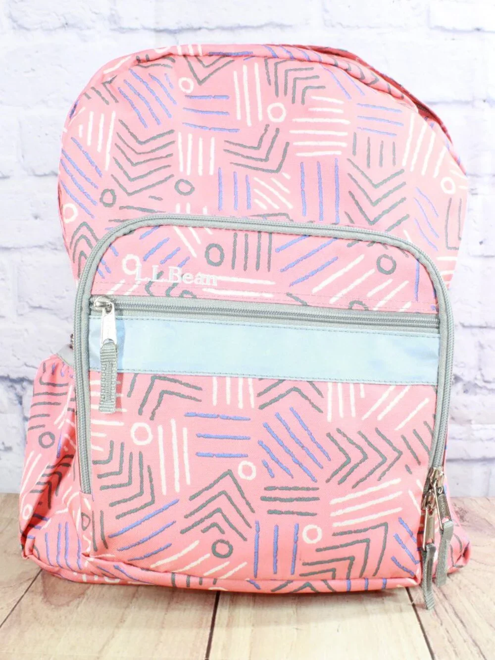 READ-LL Bean  Original Book Pack 24L Pink School Backpack Geometric Print